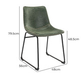 Temple &amp; Webster Phoenix Vintage-Style Faux Leather Dining Chairs