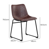 Temple &amp; Webster Phoenix Vintage-Style Faux Leather Dining Chairs