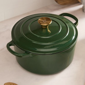 Temple &amp; Webster 4.3L Round Cast Iron Dutch Oven