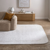 Temple &amp; Webster Cream Aubrey Hand-Tufted Wool-Blend Rug