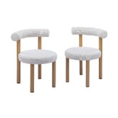 Temple &amp; Webster Roselin Boucle Dining Chairs