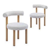 Temple &amp; Webster Roselin Boucle Dining Chairs