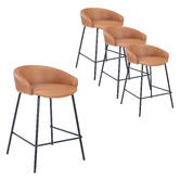 Temple &amp; Webster 64.5cm Elsa Upholstered Barstools