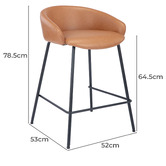 Temple &amp; Webster 64.5cm Elsa Upholstered Barstools