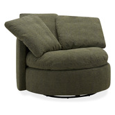 Temple &amp; Webster Mellow Premium Swivel Oversized Armchair