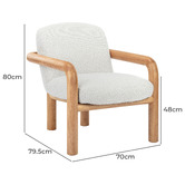 Temple &amp; Webster Jones Boucle Armchair