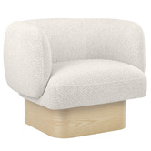 Temple &amp; Webster Natural Benji Swivel Armchair