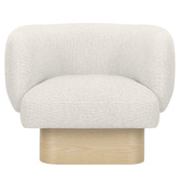 Temple &amp; Webster Natural Benji Swivel Armchair