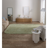 Temple &amp; Webster Green Aubrey Hand-Tufted Wool-Blend Rug