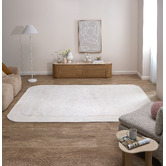 Temple &amp; Webster Cream Aubrey Hand-Tufted Wool-Blend Rug