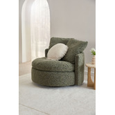 Temple &amp; Webster Mellow Premium Swivel Oversized Armchair