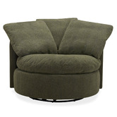 Temple &amp; Webster Mellow Premium Swivel Oversized Armchair