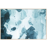 Temple &amp; Webster Lexis Blue Framed Canvas Wall Art