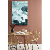 Temple &amp; Webster Lexis Blue Framed Canvas Wall Art