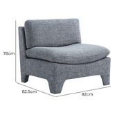 Temple &amp; Webster Charcoal Claude Upholstered Accent Chair