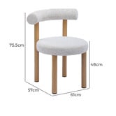 Temple &amp; Webster Roselin Boucle Dining Chairs
