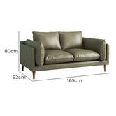 Temple &amp; Webster Terry 2 Seater Genuine Leather Sofa