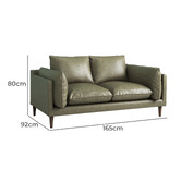 Temple &amp; Webster Terry 2 Seater Genuine Leather Sofa