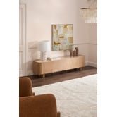 Temple &amp; Webster 180cm Magnus Travertine Stone-Top TV Unit
