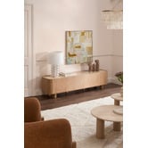 Temple &amp; Webster 180cm Magnus Travertine Stone-Top TV Unit