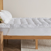 Temple &amp; Webster 900GSM Plush Overfilled Quilted Mattress Topper