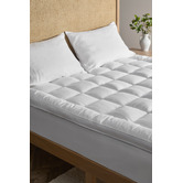 Temple &amp; Webster 900GSM Plush Overfilled Quilted Mattress Topper