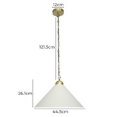 Temple &amp; Webster Sonny Faux Leather &amp; Steel Pendant Light