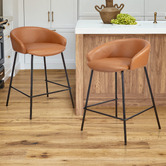 Temple &amp; Webster 64.5cm Elsa Upholstered Barstools