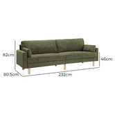 Temple &amp; Webster Oslo 4 Seater Upholstered Sofa