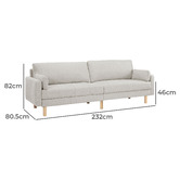 Temple &amp; Webster Oslo 4 Seater Upholstered Sofa