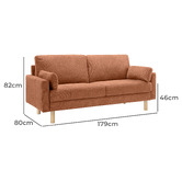 Temple &amp; Webster Oslo 3 Seater Upholstered Sofa