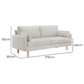Temple &amp; Webster Oslo 3 Seater Upholstered Sofa