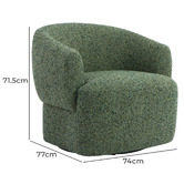 Temple &amp; Webster Cuddle Upholstered Swivel Armchair