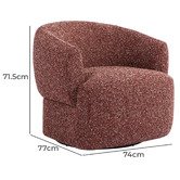 Temple &amp; Webster Cuddle Upholstered Swivel Armchair