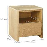 Temple &amp; Webster Ronan Travertine Bedside Table