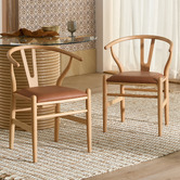 Temple &amp; Webster Hans Wegner Wishbone Replica Dining Chairs