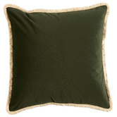 Temple &amp; Webster Orlena Fringed Velvet Cushion