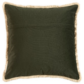 Temple &amp; Webster Orlena Fringed Velvet Cushion