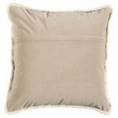 Temple &amp; Webster Orlena Fringed Velvet Cushion