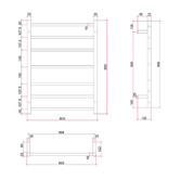 Temple &amp; Webster Winter Warmer Brushed Brass Heated Towel Rail Package