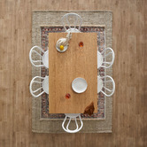 Temple &amp; Webster Black Ski-Leg Oak Wood Dining Table