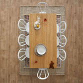Temple &amp; Webster Black Ski-Leg Oak Wood Dining Table
