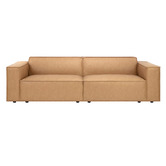 Temple &amp; Webster Russo 3 Seater Faux Leather Sofa