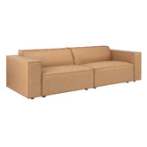 Temple &amp; Webster Russo 3 Seater Faux Leather Sofa