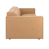Temple &amp; Webster Russo 3 Seater Faux Leather Sofa