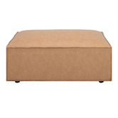 Temple &amp; Webster Russo Faux Leather Ottoman