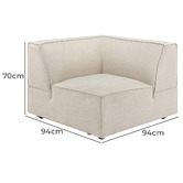 Temple &amp; Webster Russo Upholstered Corner Lounge Chair