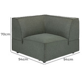 Temple &amp; Webster Russo Upholstered Corner Lounge Chair