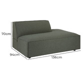 Temple &amp; Webster Russo Upholstered Chaise Lounge