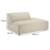 Temple &amp; Webster Russo Upholstered Chaise Lounge